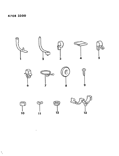 1984 Dodge Colt Attaching Parts - Wiring Harness Diagram