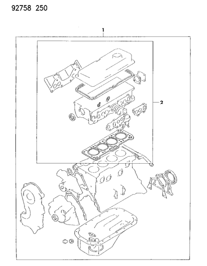 1994 Dodge Colt Engine Gasket Sets Diagram 3