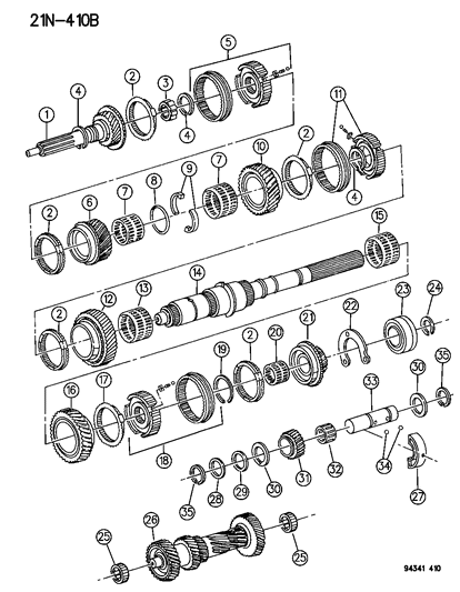 1995 Dodge Ram 1500 Gear Train Diagram 1