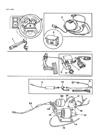 1984 Dodge Diplomat Speed Control - Electronic Diagram 1