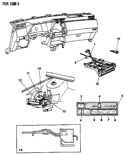 1987 Dodge Shadow Control, Air Conditioner Diagram