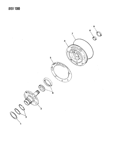 1988 Chrysler LeBaron Oil Pump With Reaction Shaft Diagram