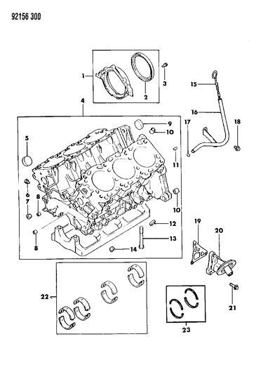 1992 Chrysler Town & Country Cylinder Block Diagram 2