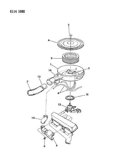 1986 Dodge Charger Air Cleaner Diagram 2