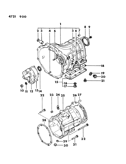 1984 Dodge Ram 50 Case & Adapter Diagram 2