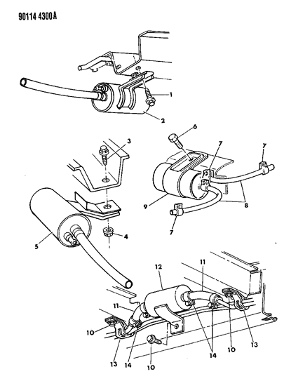 1990 Chrysler LeBaron Fuel Filter Diagram