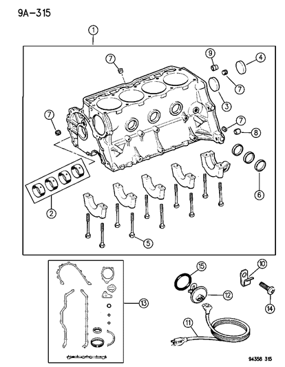 1996 Dodge Dakota Cylinder Block Diagram 1