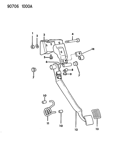 1990 Dodge Ram 50 Clutch Pedal Diagram 2