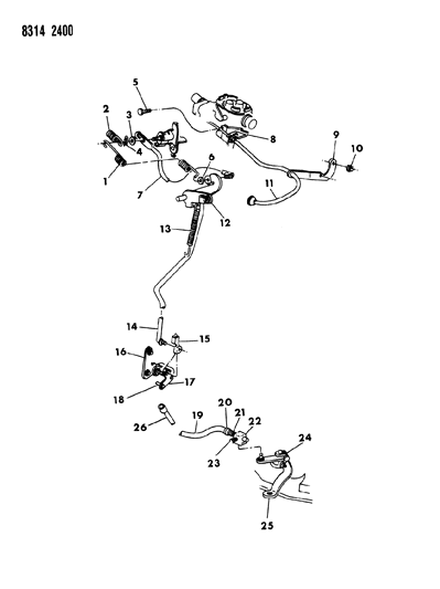 1989 Dodge W350 Throttle Control Diagram 1