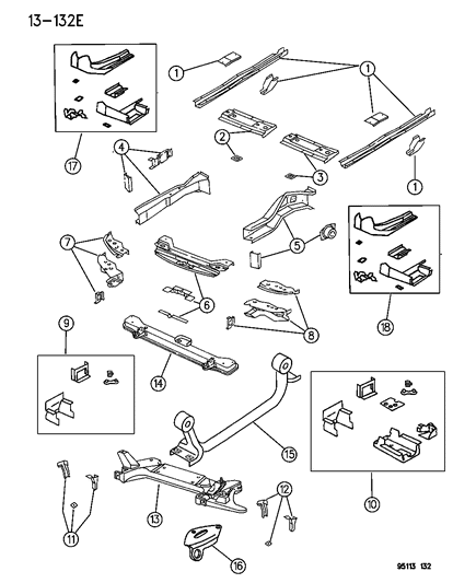 1995 Dodge Stratus Frame Front Diagram