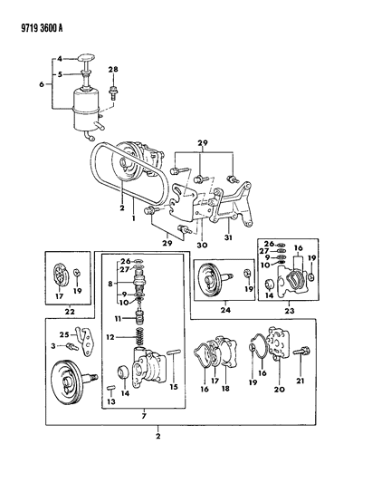 1989 Dodge Raider Power Steering Pump Diagram 1