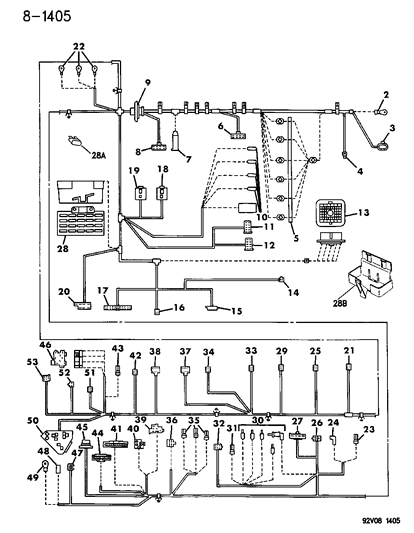 1992 Dodge Viper Cover-Fuse Block Diagram for 4643775