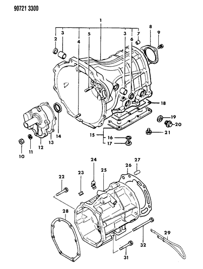 1990 Dodge Ram 50 Case & Adapter Diagram 2