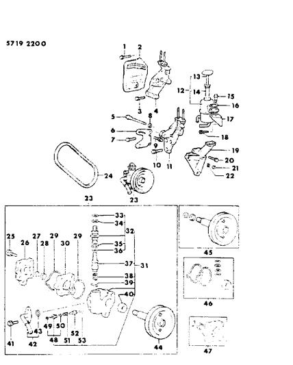 1986 Dodge Colt RETAINER-Power Steering Pump Diagram for MB351258