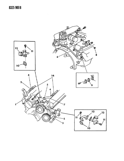 1988 Dodge Ram Van Air Pump Tubing Diagram 1