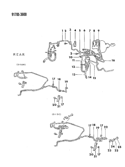 1991 Dodge Colt Lines & Hoses Diagram 3