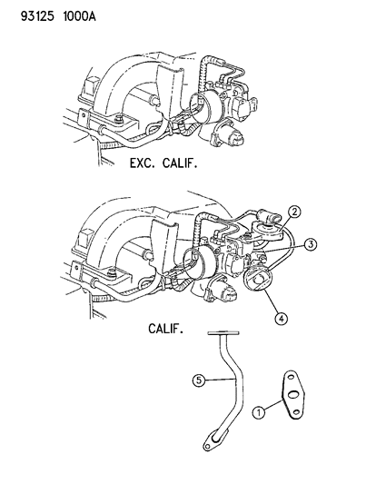 1993 Chrysler New Yorker EGR System Diagram 2