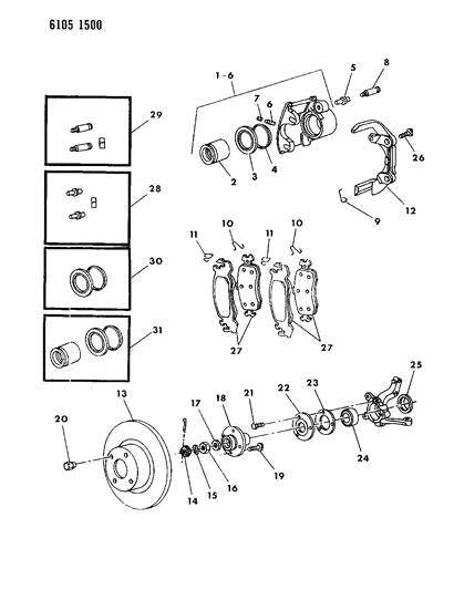 1986 Dodge Charger Front Brakes Diagram 2