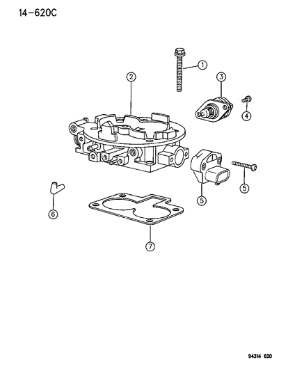 1996 Dodge Ram Wagon Throttle Body Diagram