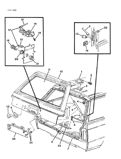 1984 Chrysler LeBaron Liftgate Diagram