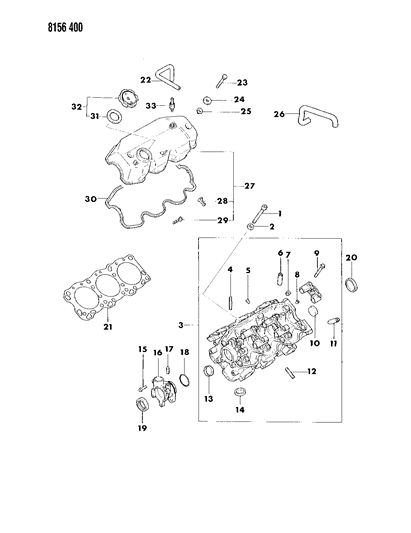 1988 Chrysler New Yorker Cylinder Head Diagram 3