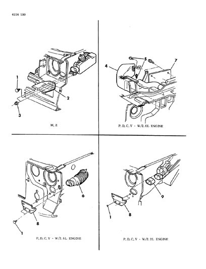 1984 Chrysler Town & Country Fresh Air Inlet System Diagram