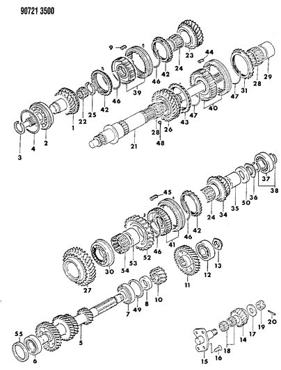 1990 Dodge Ram 50 Gear Train Diagram 2