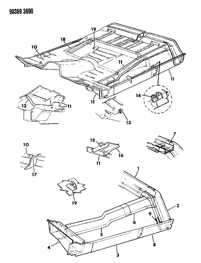 1990 Dodge D150 Floor Pan Diagram 3