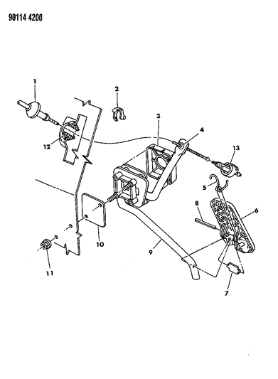 1990 Dodge Caravan Accelerator Pedal Diagram