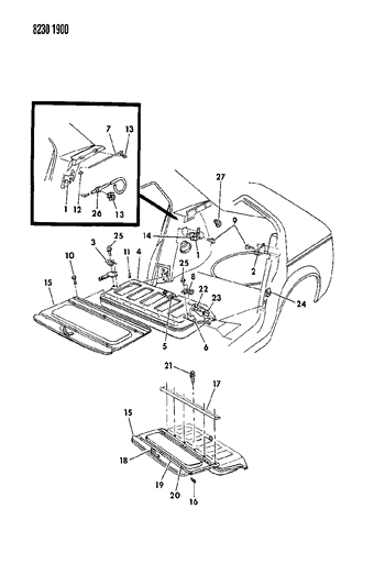 1988 Dodge Omni Rear Fold Down Seat Diagram