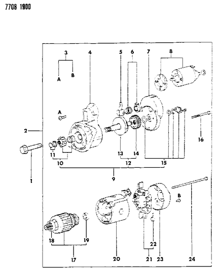 1988 Chrysler Conquest Starter Diagram