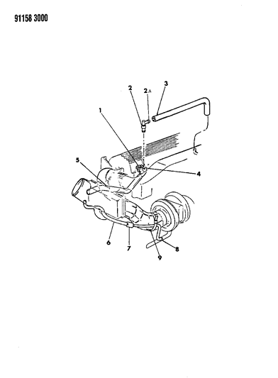 1991 Chrysler LeBaron GTC Crankcase Ventilation Diagram 2