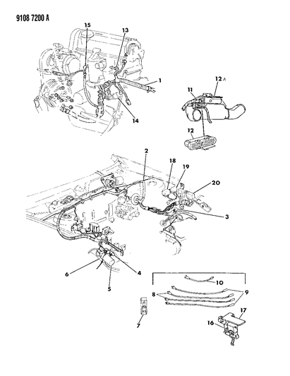 1989 Chrysler TC Maserati Wiring - Engine - Front End & Related Parts Diagram 2