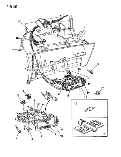 1989 Chrysler Fifth Avenue Controls, Heater Diagram