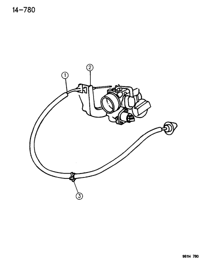 1996 Dodge Grand Caravan Bracket-Cable Diagram for 4612915AB