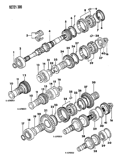 1992 Dodge Colt Gear Train Diagram 1