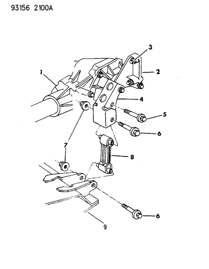 1993 Dodge Grand Caravan Engine Mount Power Transfer Unit Diagram