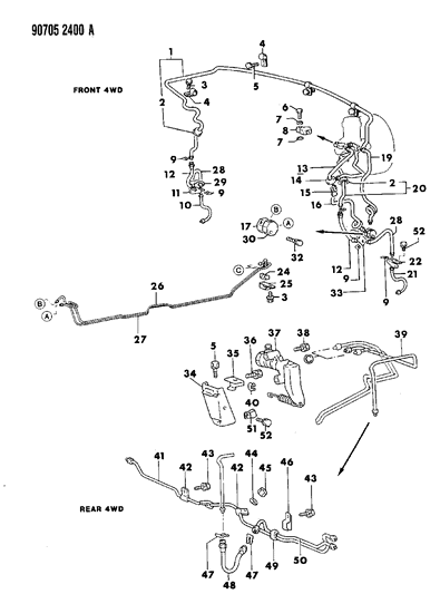 1990 Dodge Ram 50 Bolt Diagram for MF240062