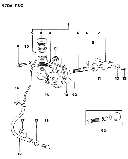 1986 Dodge Ram 50 Clutch Master Cylinder Diagram