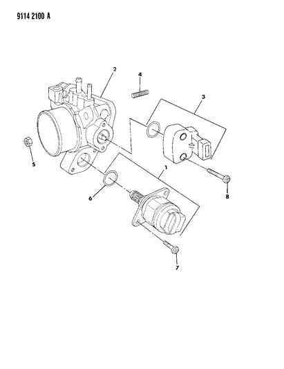 1989 Dodge Grand Caravan Throttle Body Diagram 2