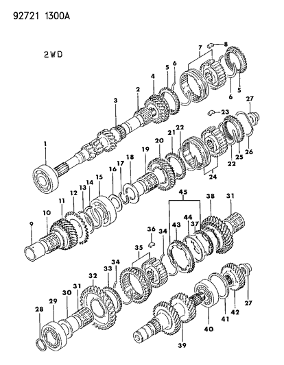 1994 Dodge Stealth Gear Train Diagram 1