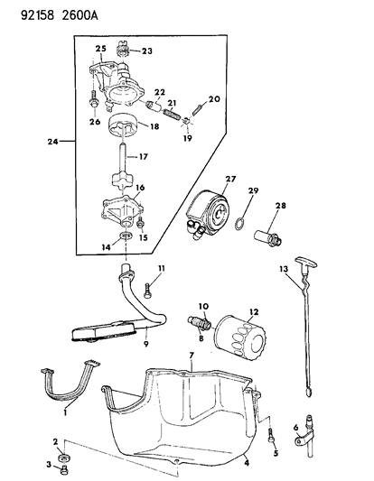 1992 Dodge Daytona Engine Oiling Diagram 2