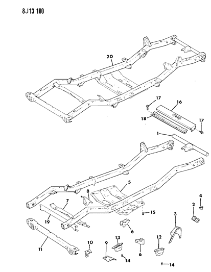 1987 Jeep Wrangler Frame Diagram