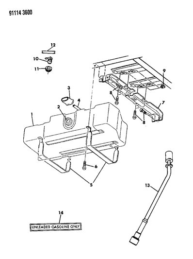 1991 Chrysler Town & Country Fuel Tank Diagram 2