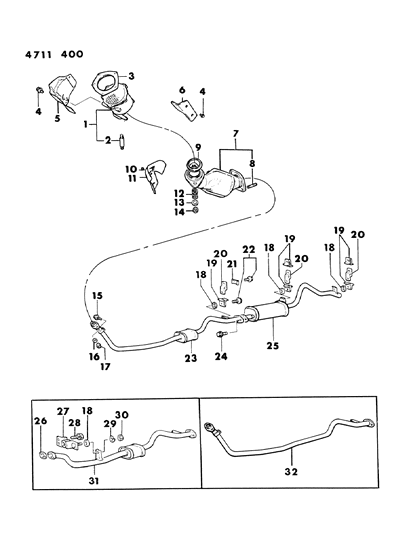 1984 Dodge Ram 50 Exhaust System Diagram 2