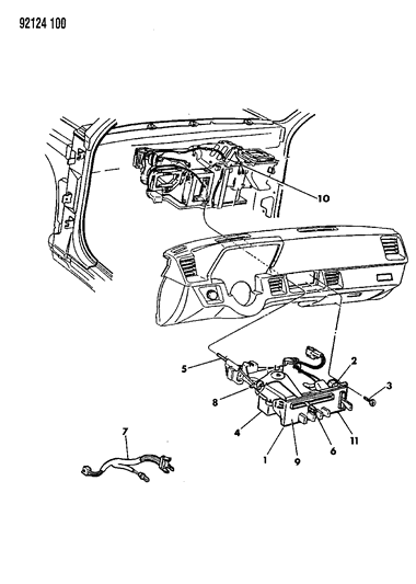 1992 Chrysler Town & Country Controls, Heater Diagram