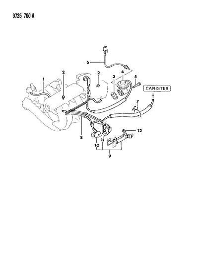 1989 Dodge Colt EGR System Diagram 3