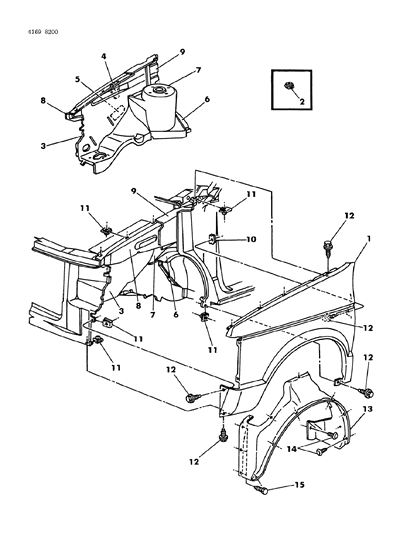 1984 Dodge Caravan Fender Diagram