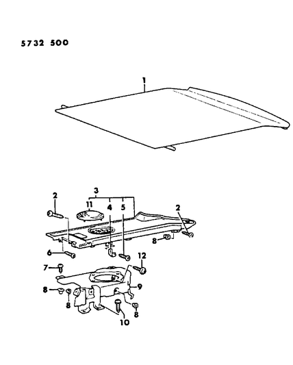 1985 Chrysler Conquest Panel Rear Shelf Diagram