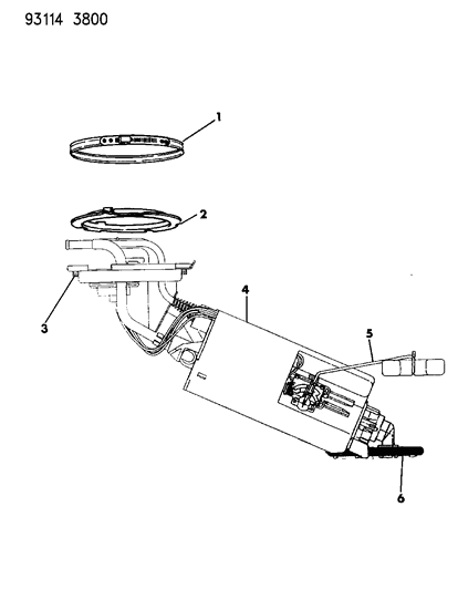 1993 Dodge Caravan Fuel Pump & Level Unit Diagram